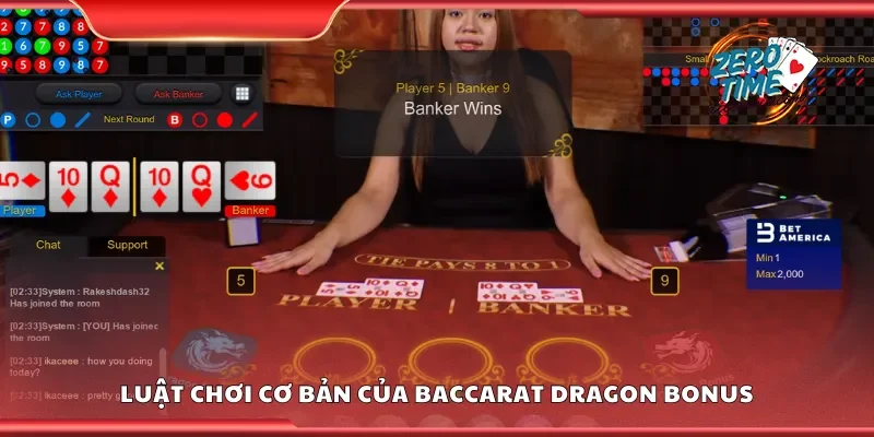 Luật chơi cơ bản của dragon bonus baccarat